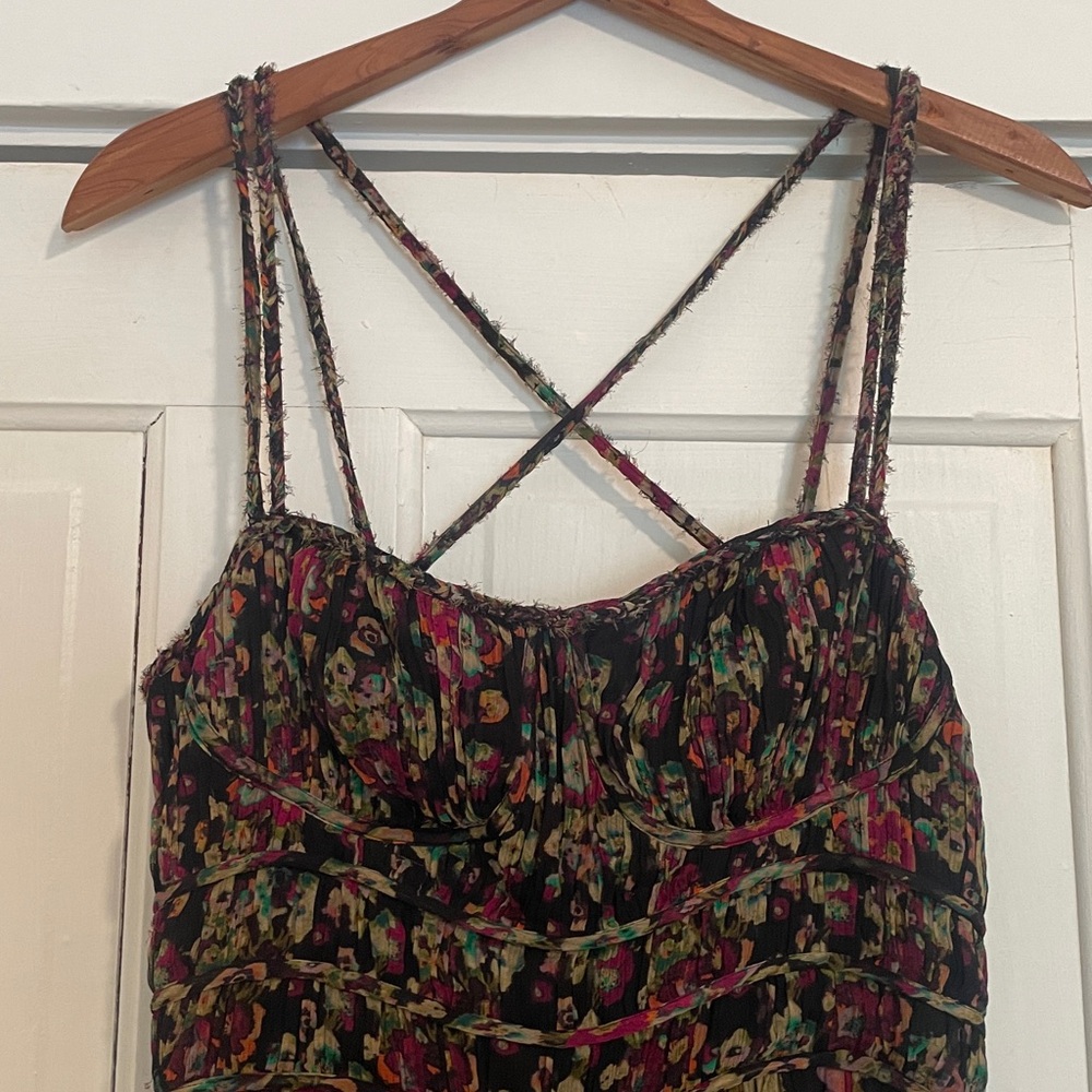 New Ulla Johnson Ines Floral Silk Maxi Dress size 6 in Cosmic - Picture 5 of 14